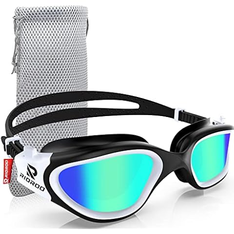 RIOROO Swimming Goggles,Polarized Swim Goggles for Adults Women Men Junior Anti Fog/No Leak/Clear Wide Vision/UV Protection/Professional Pool Open Water Cover