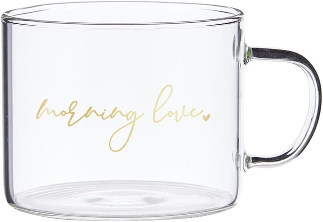 Santa Barbara Design Studio Large Mug Sippin' Pretty Glass Coffee Cup, 16-Ounce, Good Day