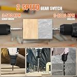 Litheli Perceuse Visseuse Sans Fil 20V Brushless, 530 in-lbs Couple Élevé, Mandrin Sans Clé 1/2 po, 2000 RPM, Batterie 2.0Ah avec Banque d'Énergie, Chargement Type-C, Légère pour Bricolage & Usage Domestique