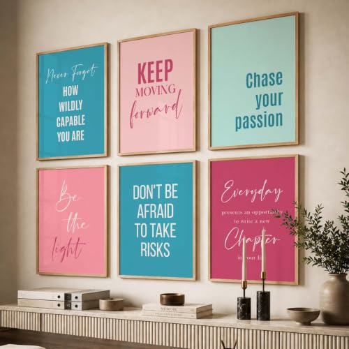 Image of kotart Engineered Wood Quotes Frames For Wall Decor - Motivational Photo Frame For Wall Decoration - Quotes Wall Poster With Frame For Room And Office - Set Of 6 (10X13, J)
