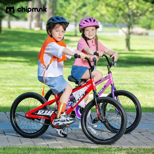 Image of Chipmunk Kids Bike 12 14 16 18 Inch Bicycle with Training Wheels Beginners Boys Girls Ages 3-10 Years Multiple Colors