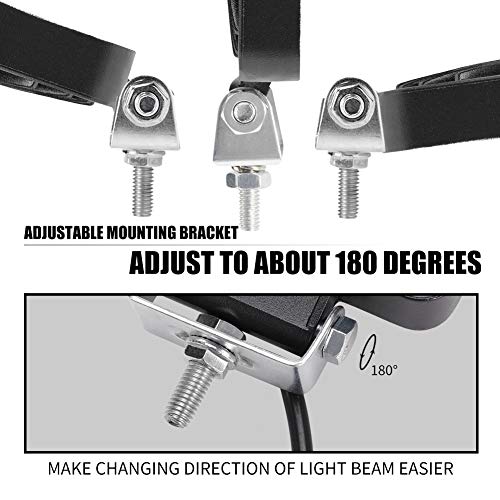 4 Inch LED Work Light - Spot Flood Combo Beam LED Light Bar for Tractor Vehicle Truck ATV UTV SUV Boat - Thumbnail 6