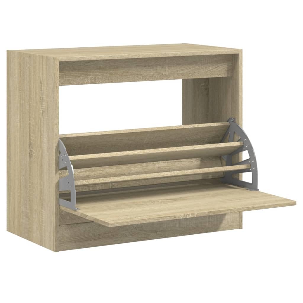 Scarpiera Rovere Sonoma 80x42x69 cm Legno Multistrato con Cassetto