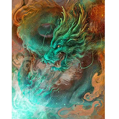 Kit De Pintura Con Diamantes Fénix 40x40 Cm - DIY Relajante Para Adultos, Manualidades Creativas