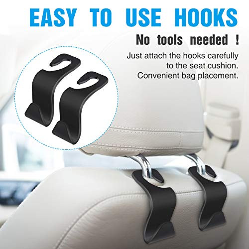 CHARMINER Car Seat Gap Filler, 2 PCS Driver\'s Side(Universal) Car Seat Gap Organizer, PU Leather Car Seat Storage with Cup Holder, Seat Console Side Box for Phones, Keys, Cards, Wallets(2 Car Hooks) - Thumbnail 2