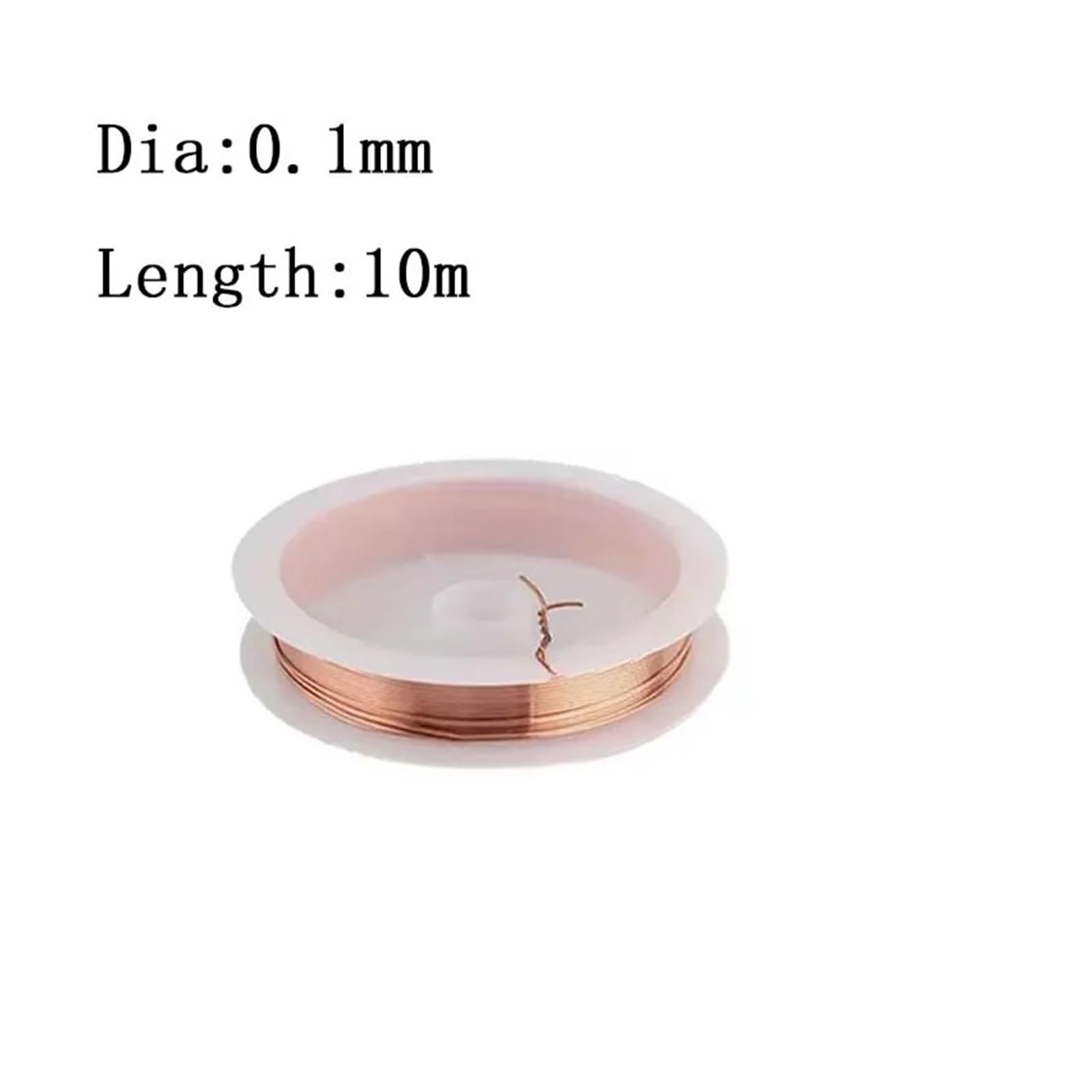 Alambre de cobre puro Cables de cobre puro T2 de 1-10M, bobina redonda, cables de cobre desnudos conductores for cables eléctricos, manualidades DIY de 0,1/0,15/0,25/0,35-3mm(1.7mm X 5M,3 Rolls)