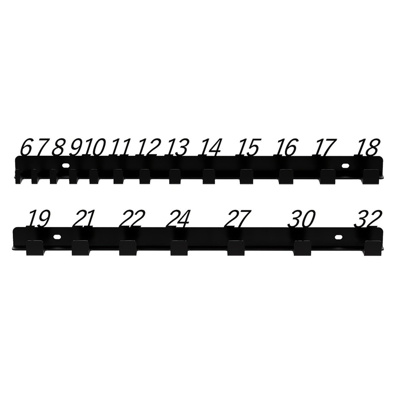 Thatiarry Industrial Strength Metal Wrench Holder 6-18, 19-32, 6-32 Numbered Slots Wall Mounted Garages Workshop Organizers Heavy Duty Metal Wall Mounted Screw Organizers