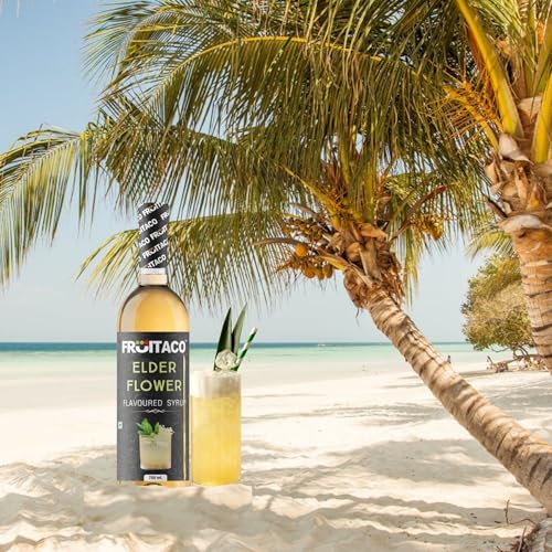 Image of Fruitaco Elderflower Syrup: Perfect Mixer for Enhancing Mocktails & Cocktails, Drinks, and Mojitos at Parties, Conveniently Packaged in a 750ml Bottle for All Your Mixing Needs | Non-Alcoholic