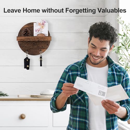 Lwenki LW-20YUAN Key Holder For Wall – Decorative Key Hook Shelf thumb #5