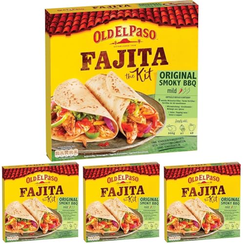 Old El Paso Fajita Kit - Original Smoky BBQ – Set für die Zubereitung von mexikanischen Fajitas...
