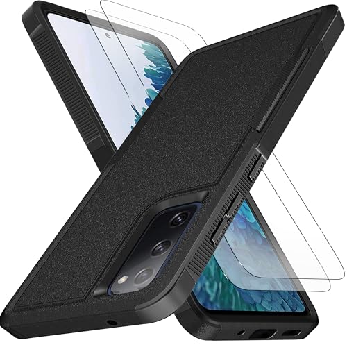 Image of KaiMai for Samsung S20 FE Case, [10 FT Military Grade Drop Protection] [Non-Slip] [2 pcs TPE HD Screen Protector] Heavy Duty Full-Body Shockproof Case for Samsung Galaxy S20 FE 5G 6.5“-Black