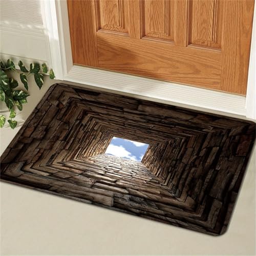 NEYTIIR Alfombra 3D, Suave, Antideslizante, para Puerta Delantera, para Baño, Ducha, Bañera, Fregadero, Inodoro, Entrada, Entrada, Felpudo Interior(08,50 * 80cm)