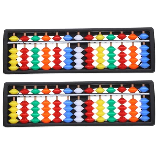 Toyvian Abakus für Kinder, Bunter Rechenrahmen mit 13 Reihen Pädagogisches Mathe Lernspielzeug für Grundschule Vorschule Tragbare Rechenhilfe für Kopfrechnen Zahlenverständnis