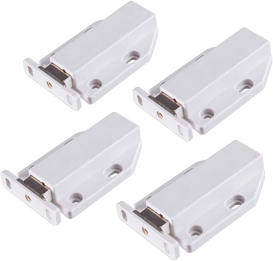 Tanice Cabinet Hinges, 4pcs Hidden Cabinet Hinges, Push to Open Magnetic Latches for Large Doors Drawer Cabinet Cupboard