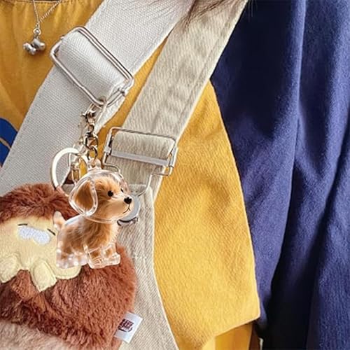 fufupaw 3 PCS Schlüsselanhänger Hund, Schlüsselanhänger Hundehaare, Tierhaar Anhänger Mit Pfotenabdruck, Katzen- und Hunde Set, Inklusive Goldener Retriever Design