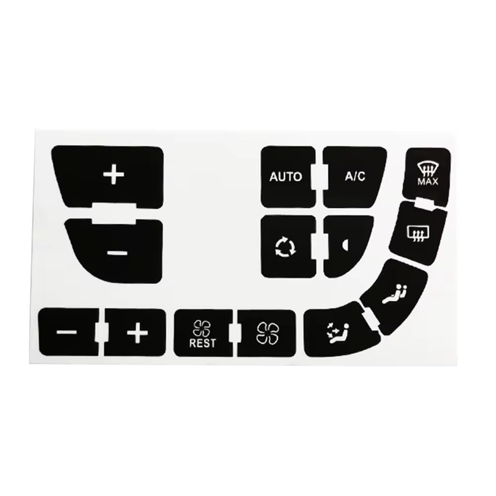 Button Repair Sticker Compatible with C4 for Grand for Picasso Air Conditioner Panel Repair Button Sticker Car Stickers to Repair The Clima Buttons