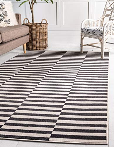Tapete rectangular Unique Loom 275x370 cm negro/beige miniatura 1