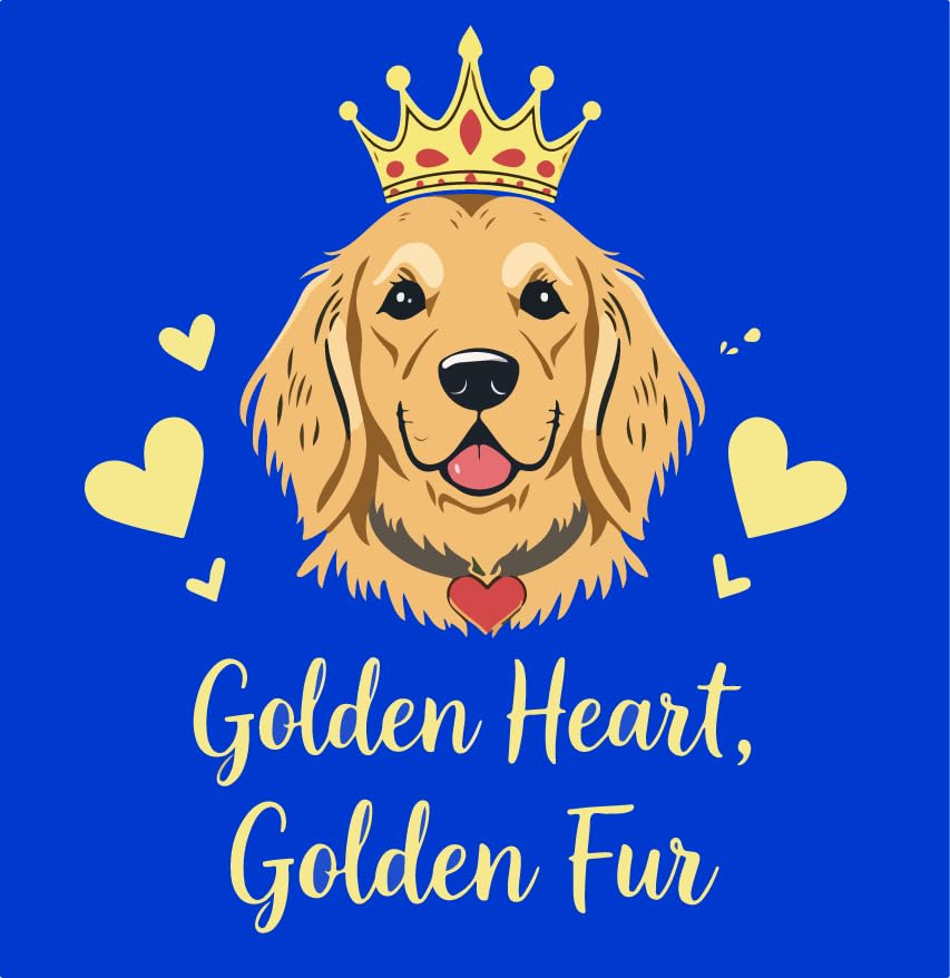 Image of Thunder Tails Premium Cotton Dog T-Shirt | Adjustable Neck | for Large Dogs| Royal Blue | 3XL | for Golden Retriever