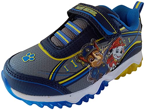 Nickelodeon Boy's Paw Patrol Chase and Marshall Light Up Sneakers (Navy/Yellow, Numeric_9)2