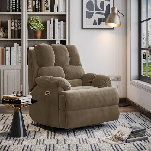 Image of Wakefit Recliner | 3 Year Warranty | Recliner Sofa 1 Seater, XpertGRID Technology, Designed for Supreme Comfort & Relaxation, Easy DIY Assembly, 145 kg Weight Capacity, Electric Virelia (Stone)