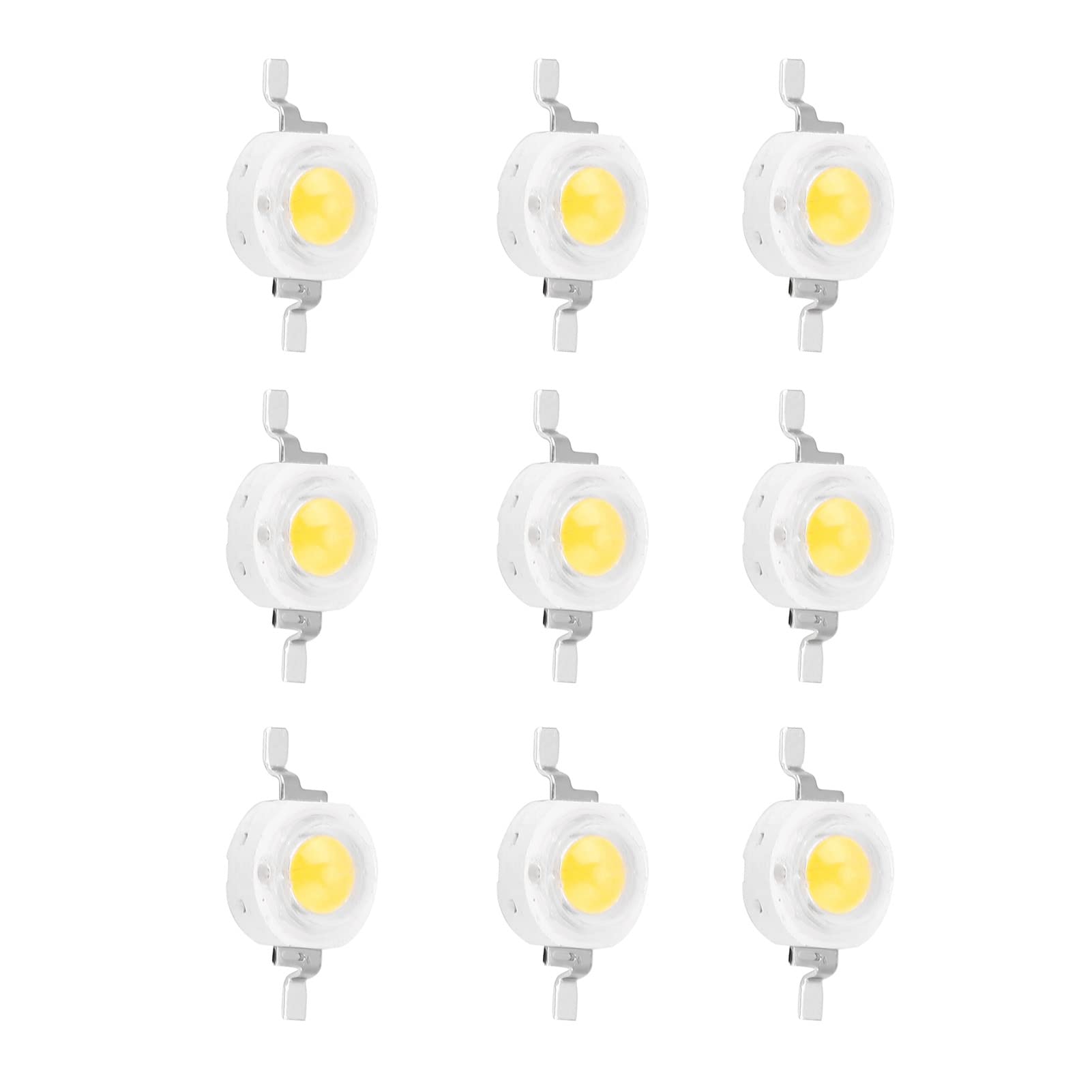 1W High Power LED Beads Light Emitting Diode Chips SMD for DIY Lighting Fixtures (Warm white 3000K)