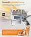 POLIMO Dog Washing Station, LED Professional Stainless Steel Dog Bathing Station 61