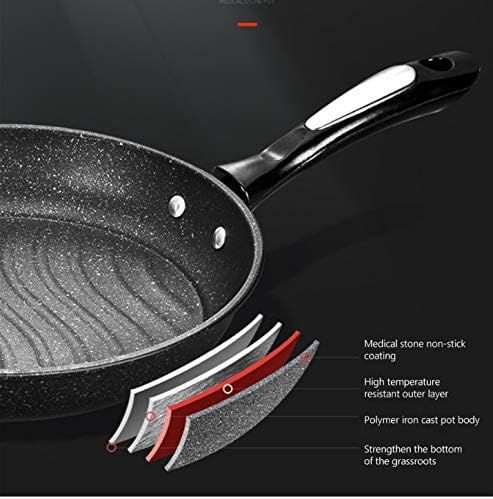 Miniatura 8 de Cocina Cocina Sartén de piedra médica de hierro fundido antiadherente para panqueques fácil de limpiar utensilios de cocina Sartén de barbacoa
