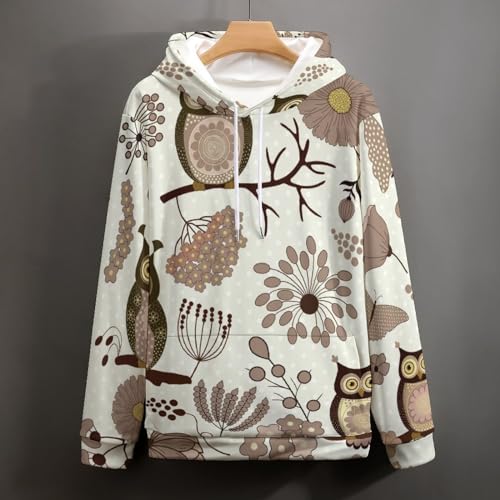 Hoodie papillon hibou pulls et sweats à capuche manche longue taille S