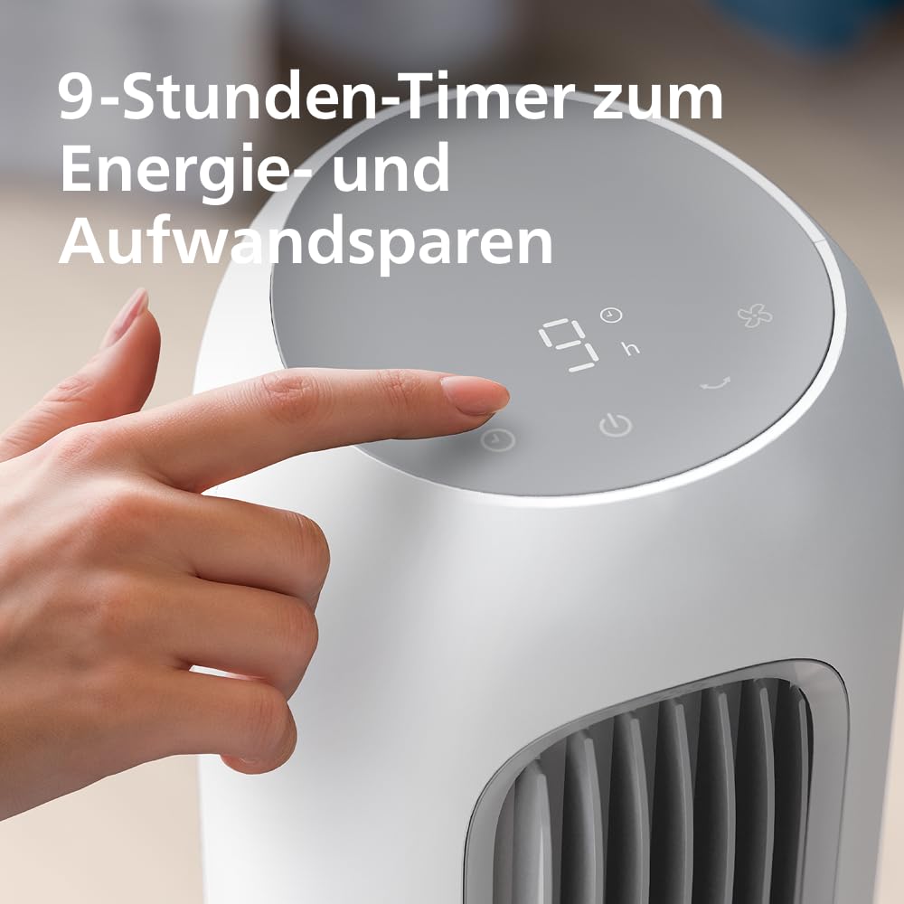PHILIPS Turmventilator 5000 Serie, Weiß, 2.370 m³/h Airflow | 106 cm, SilentWings-Technologie mit 24-44 dB(A), App, Fernbedienung, 5 Geschwindigkeiten, Oszillation 80° (CX5550/00)