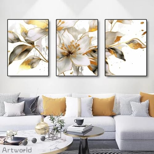 Toile de luxe fleurs blanches créez un cocon de sérénité chez vous - 3