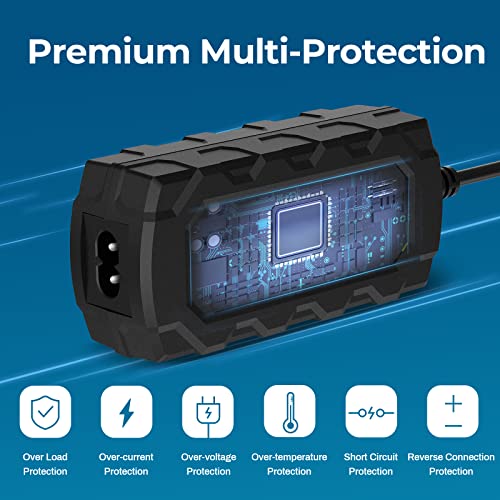 12V 18Ah Lifepo4 Lithium Battery Deep Cycle Rechargeable And 12V Battery Matainer With Alligator Clamp And Ring Terminal #TOP3