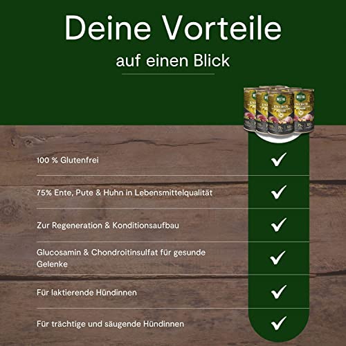 WESTHO Nassfutter Energy Adult (6 x 400g) | 75% Black-Angus-Rind und Pute | Lebensmittelqualität | Getreidefrei | Für ausgewachsene Hunde | Premium HundeWESTHO Nassfutter mit extra viel Fleisch
