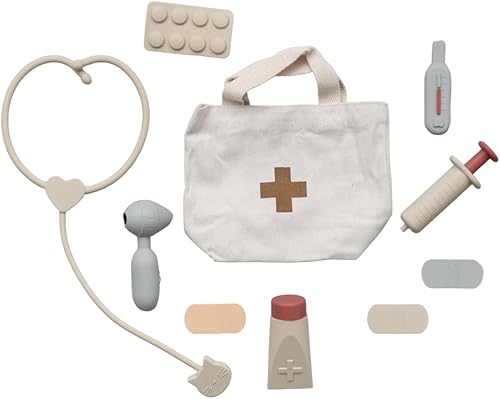 Boppabug Juego de kit médico para niños Kit médico de juguete Juego médico de silicona para niños