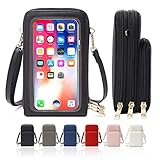 ✈️Handy perfekt zu bedienen: Das empfindliche und transparente Fenster ermöglicht Handy direkt zu bedienen, ohne es aus der Tasche zu nehmen. Bequem und schnell!