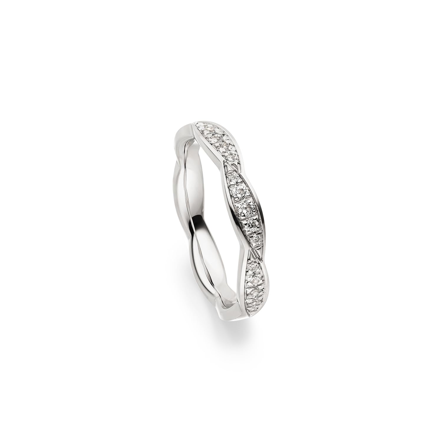 Kolibri Rings Eheringe Silber 925 Set 15 Zirkonia Steine - Gravur und Etui