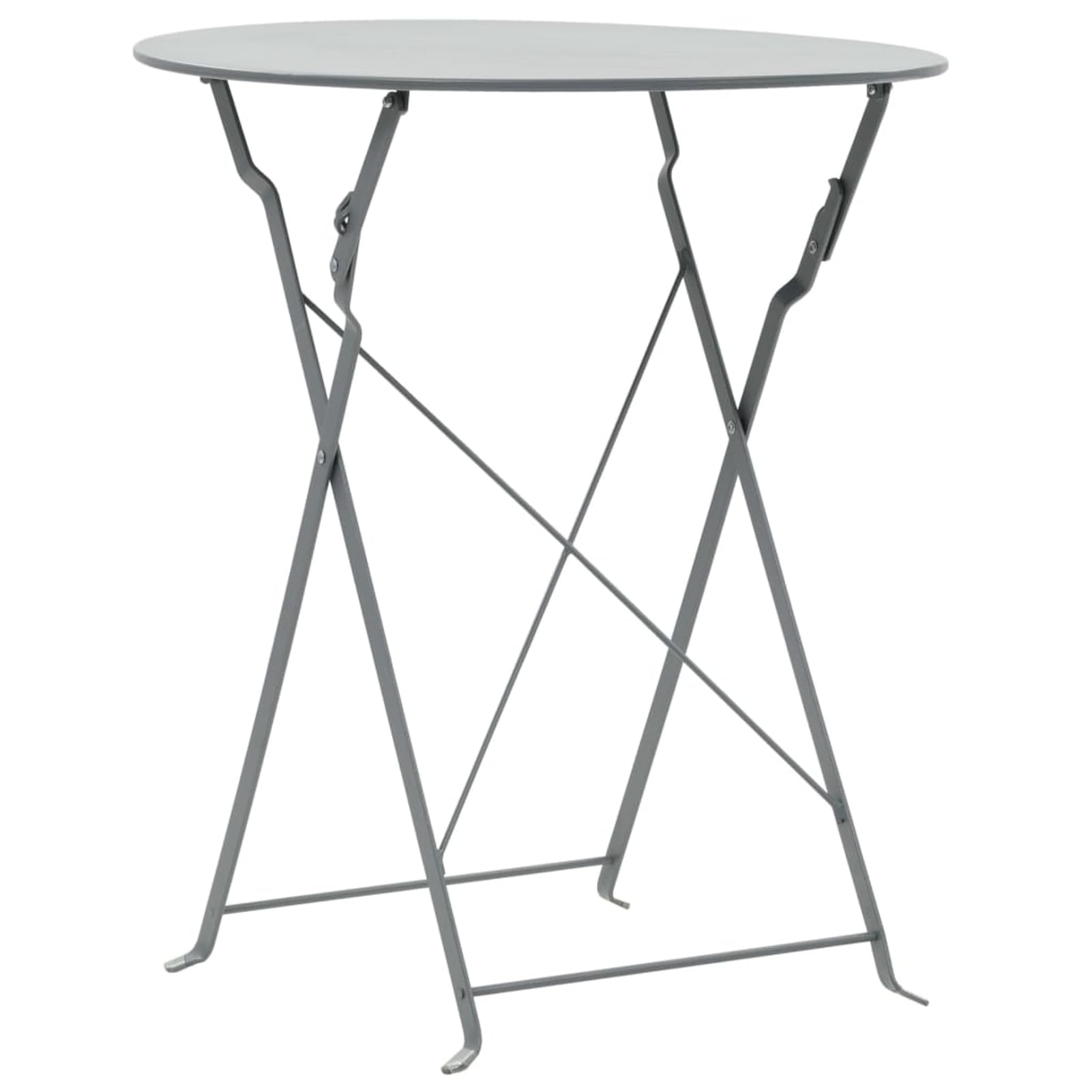 Gecheer Set da bistrot, 3 pezzi, in acciaio grigio, for esterno