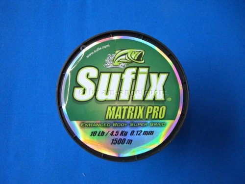 Sufix Matrix Pro 0,12mm 4,5Kg 1500m Green Geflochtene Schnur