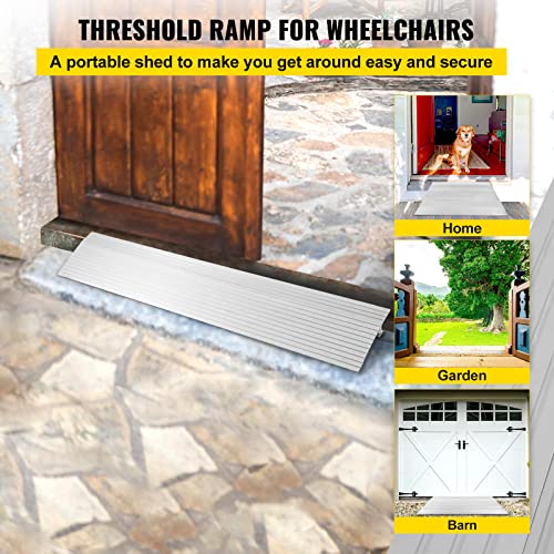 VEVOR Door Threshold Ramp, 1" Rise Door Ramp for Wheelchairs, Aluminum ...