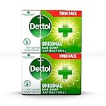 Dettol Soap, Original Antibacterial Bar, 2 Pack (100g x 2) Disinfectant, Soft on Skin, Tough on Dirt, Suitable for Everyday Use, Contains Skins Moisturising Agents, Kills 99.9 Percent of bacteria