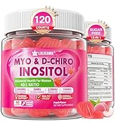 LILICARE Myo-Inositol &amp; D-Chiro Inositol Gummies 2000mg + 50mg Ideal 40:1 Ratio with Choline, Mag...