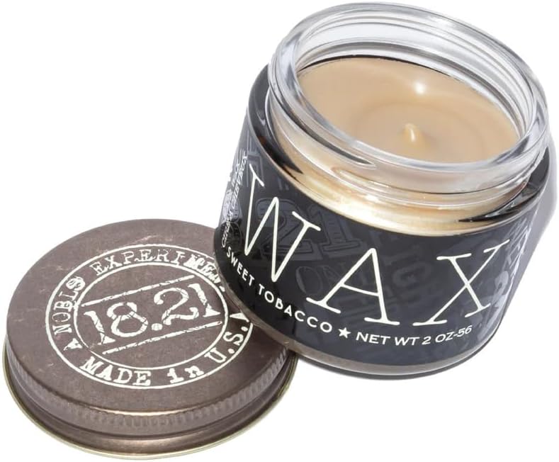 - 18.21 Man Made Hair Styling Product, 2oz. Original Sweet Tobacco Scent in Wax with Low Shine Finish