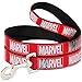 Dog Leash Marvel Red Brick Logo Red White 6 Feet Long 1.0 Inch Wide