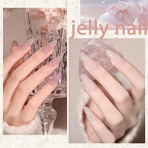 Shoyum Jelly Pink Gel Nail Polish Set Of 10 Colors Nude Gel Polish Kit Uv Led Soak Off Nail Polish Gel Home Diy Manicure Nail Art Salon Varnish #TOP3