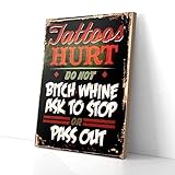 YAASIMOULE Impressions sur toile « Tatouage douloureux, ne vous évanouissez pas » Art mural