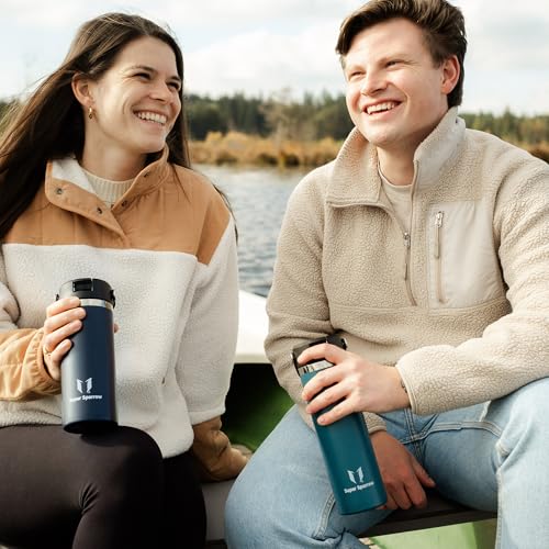 Sparrow Kinder Trinkflasche Edelstahl 500ml Thermosflasche mit Strohhalm – Ansicht 5