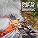 Non-stop dogwear Line Harness 5.0, Padded Dog Harness for Small Dogs, Made for Hiking, Sport and Everyday Active Life with 3 Leash Clips, Reflectors and Ergonomic Fit, Orange, Size 1