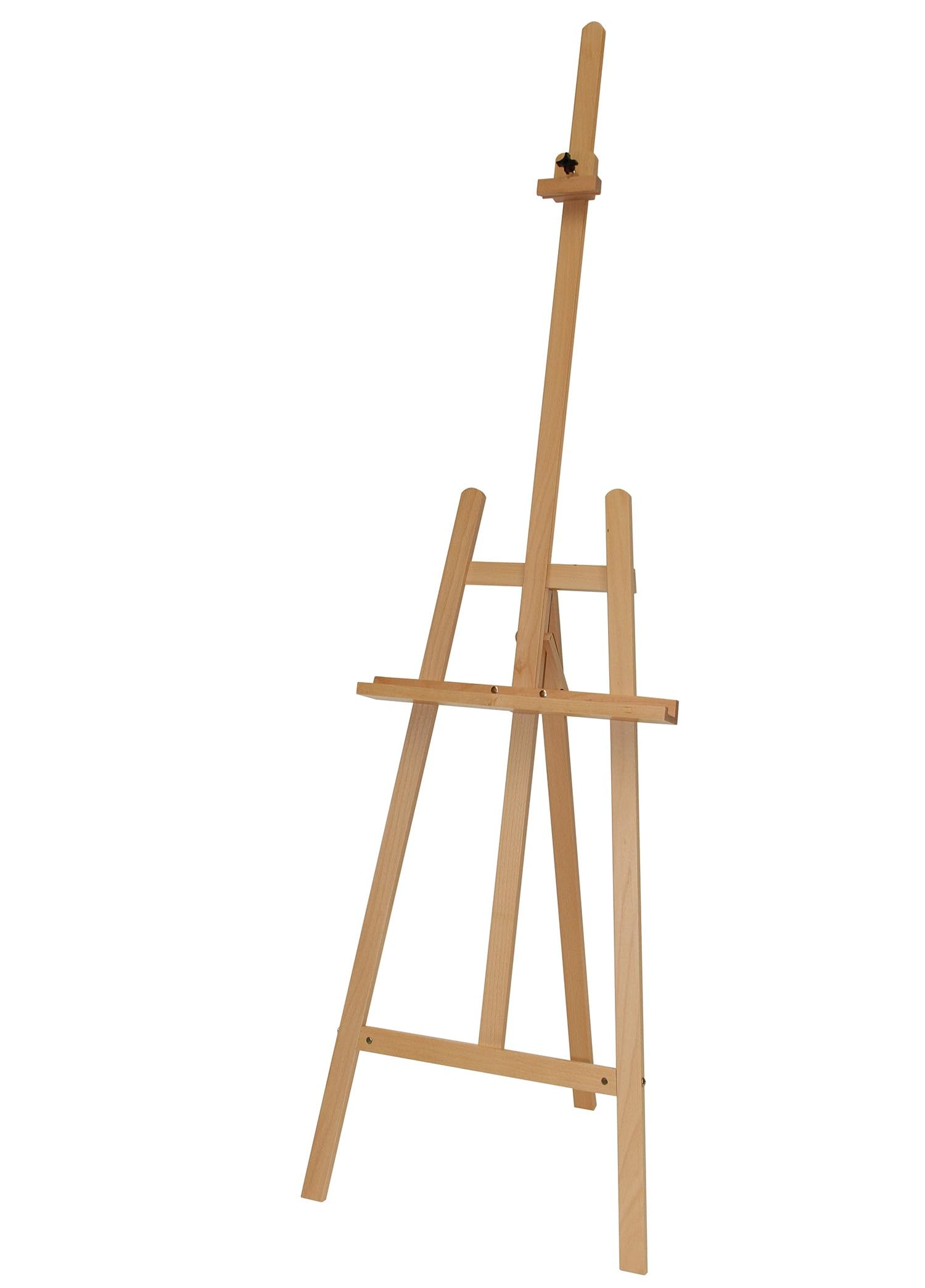 Paintersisters Staffelei PORTO 57x193 Buchenholz mit Malauflage Leinwände bis 106cm, Studio-Staffelei aus Buche Vollholz
