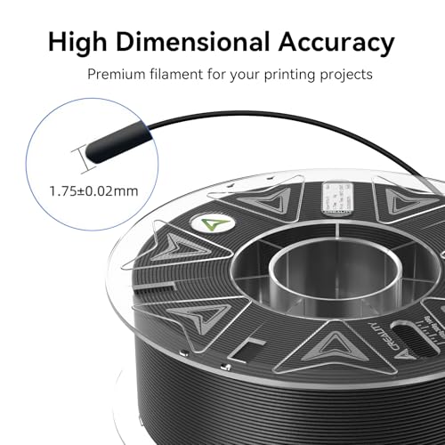 Image of Official Creality Hyper PETG-CF (Carbon Fiber) Filament 1.75mm, High Speed Hyper PETG-CF 30-300mm /s 3D Printer Filament, Dimensional Accuracy + /-0.02mm, 1KG Spool Black, Fit Most FDM 3D Printers