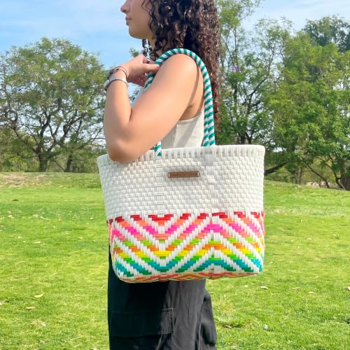 Image of MARIA VICTORIA X-Small Mexican Tote - Waterproof Woven Beach Purse