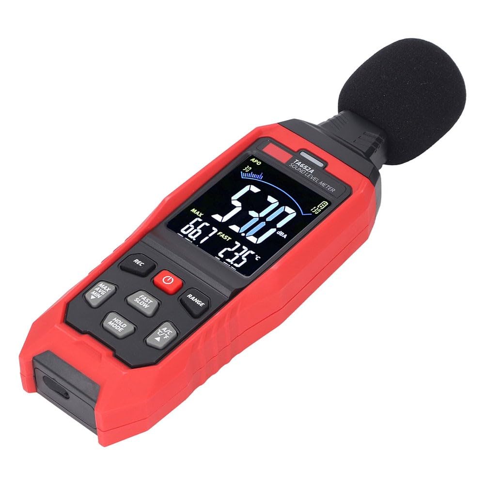 FACAIIO Detector de ruido portátil TA652A, medidor digital de nivel de